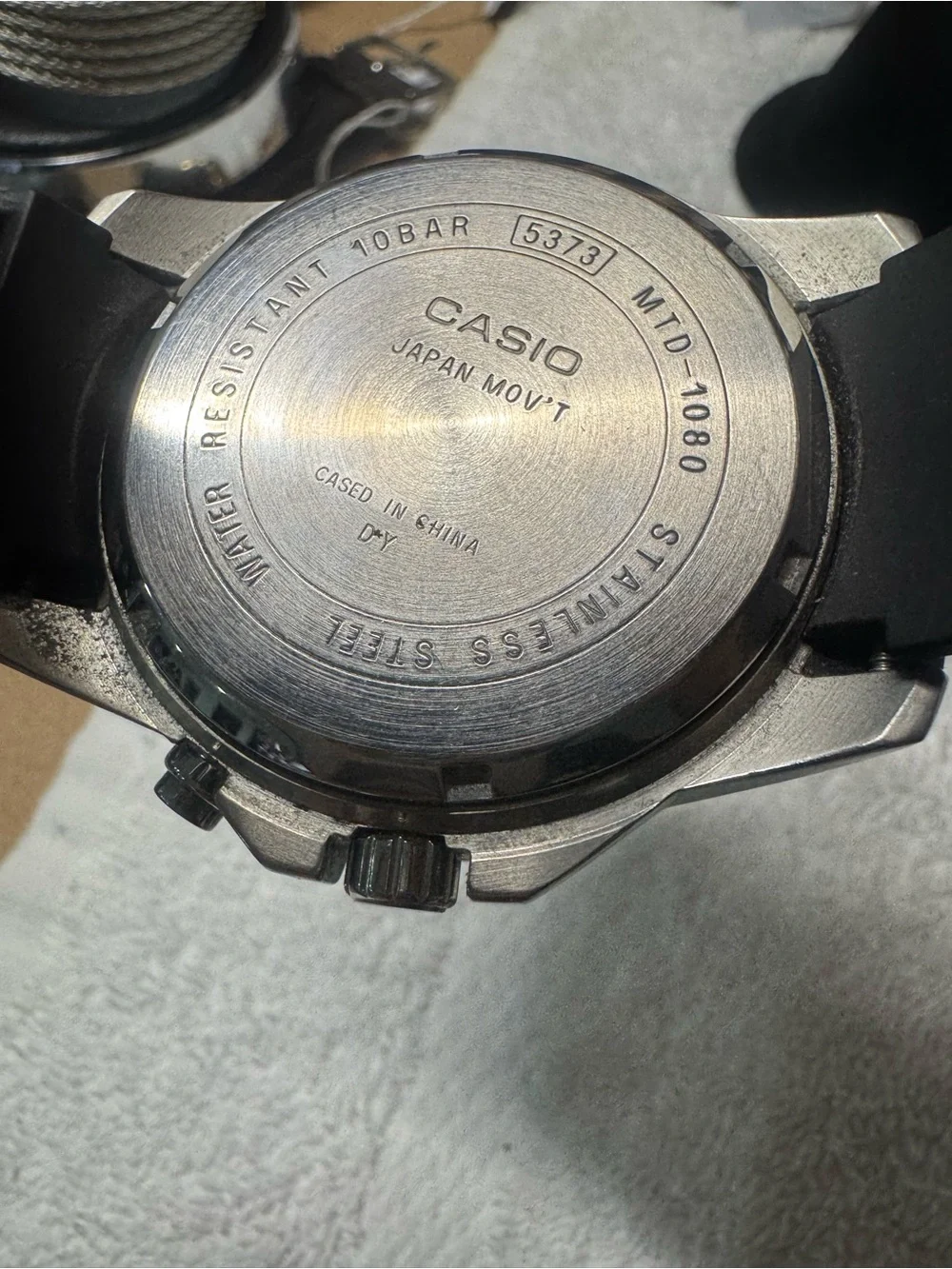 Casio Black Watch with Orange Accents